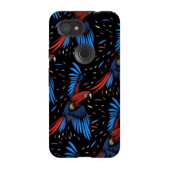 Pixel 3A StrongFit Tribal Macaw by Alberto