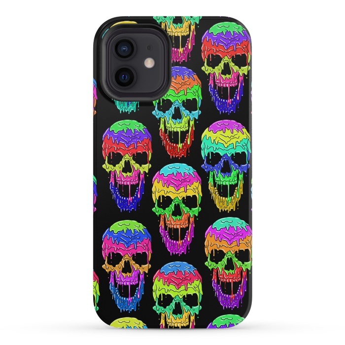 iPhone 12 mini StrongFit Liquid skull by Alberto