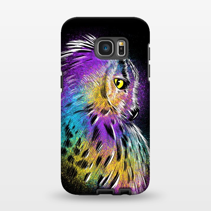Galaxy S7 EDGE StrongFit Sketch Owl Colorful by Alberto