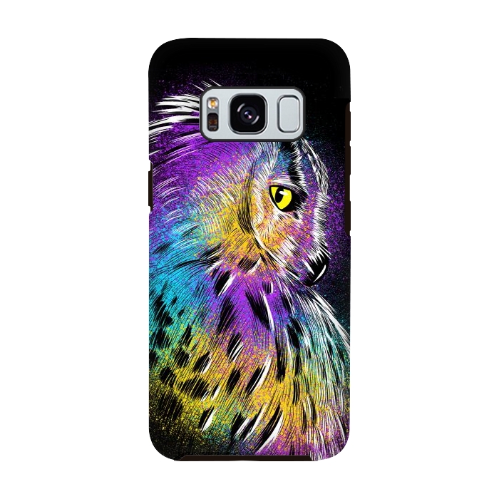 Galaxy S8 StrongFit Sketch Owl Colorful by Alberto