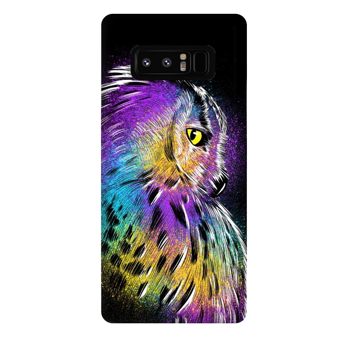 Galaxy Note 8 StrongFit Sketch Owl Colorful by Alberto