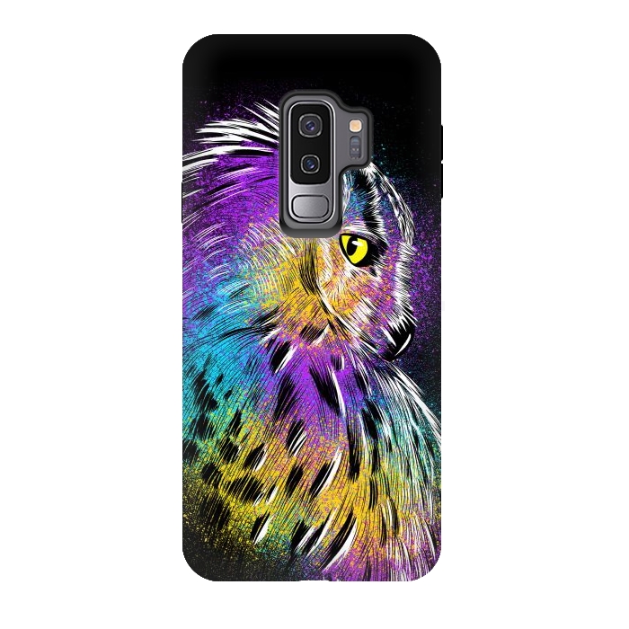 Galaxy S9 plus StrongFit Sketch Owl Colorful by Alberto