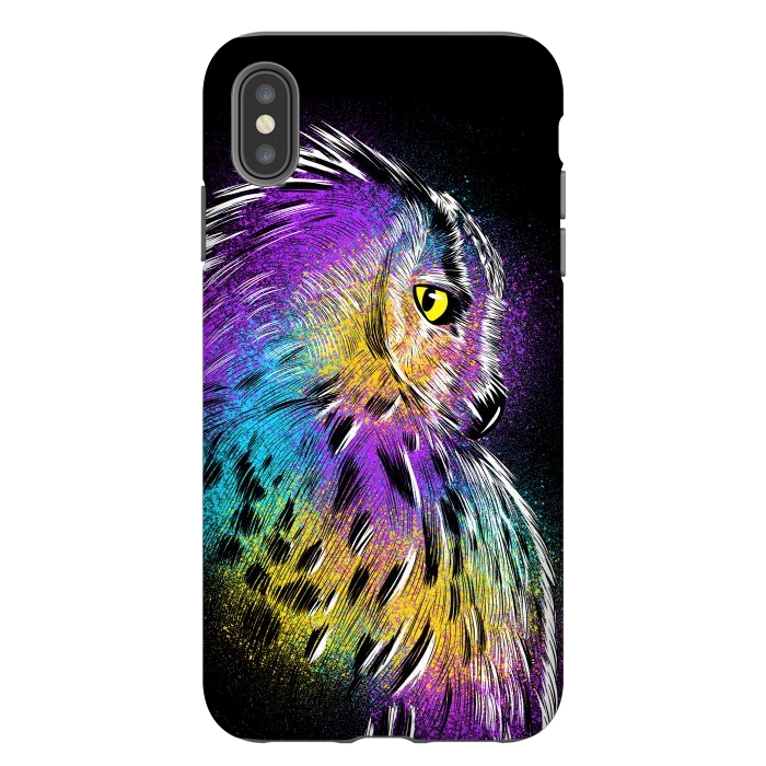 iPhone Xs Max StrongFit Sketch Owl Colorful by Alberto