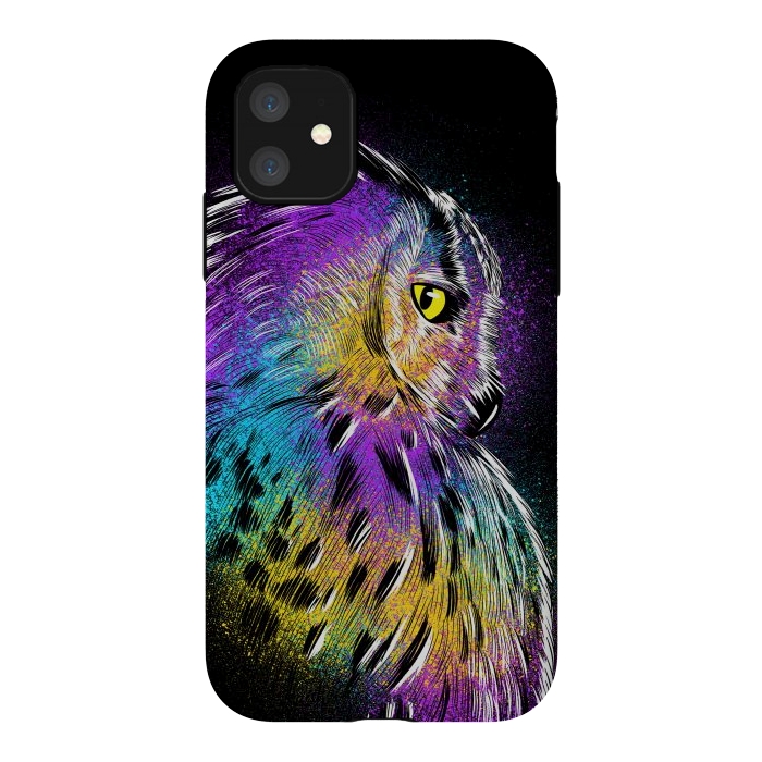 iPhone 11 StrongFit Sketch Owl Colorful by Alberto