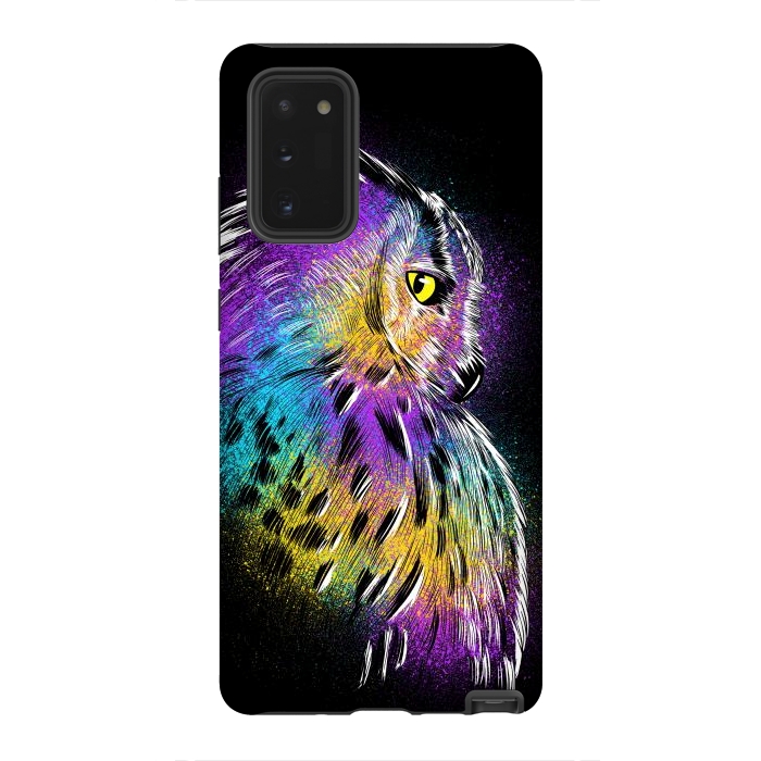Galaxy Note 20 StrongFit Sketch Owl Colorful by Alberto