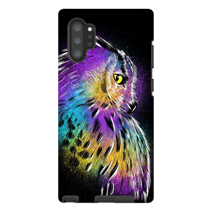Galaxy Note 10 plus StrongFit Sketch Owl Colorful by Alberto