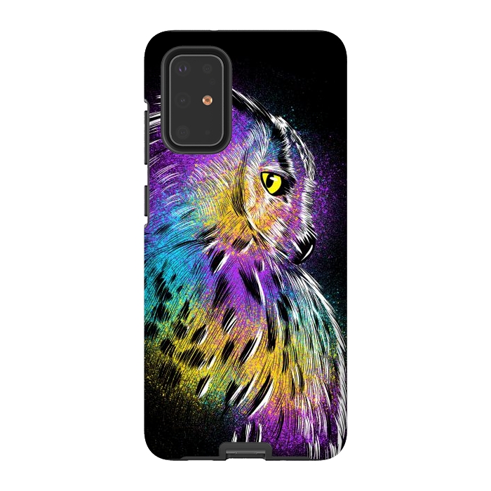 Galaxy S20 Plus StrongFit Sketch Owl Colorful by Alberto