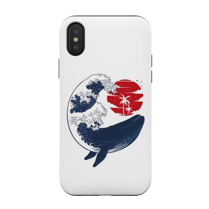iPhone Xs / X StrongFit wave whale by Alberto
