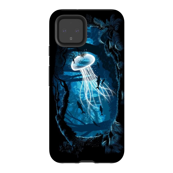 Pixel 4 StrongFit Jelly Fish Forest by Alberto