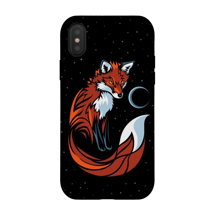 iPhone Xs / X StrongFit Tribal Fox by Alberto