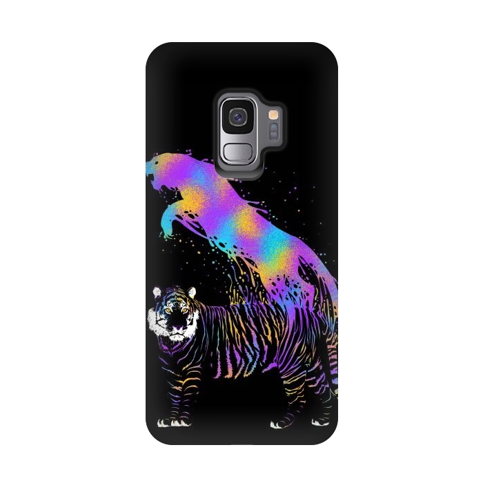 Galaxy S9 StrongFit Tiger ink colorful by Alberto