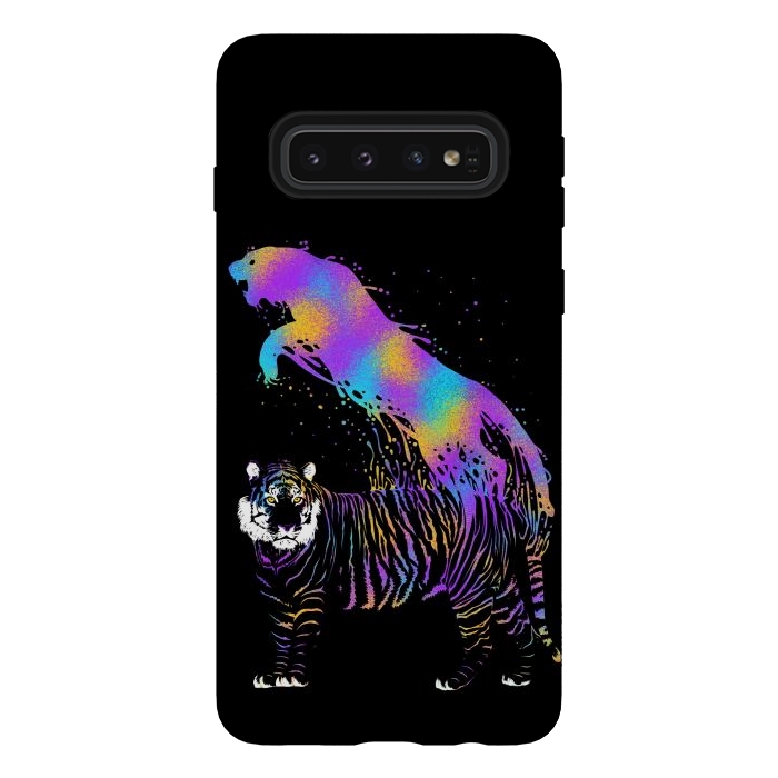 Galaxy S10 StrongFit Tiger ink colorful by Alberto