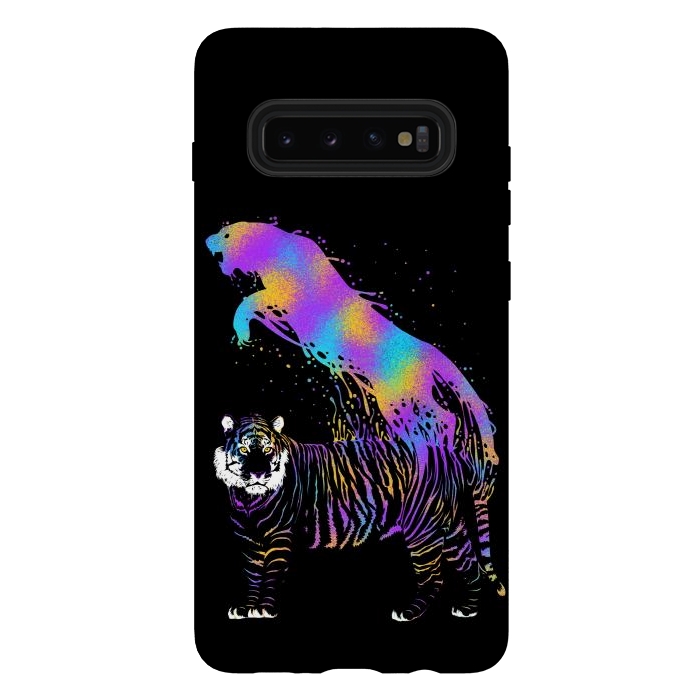Galaxy S10 plus StrongFit Tiger ink colorful by Alberto