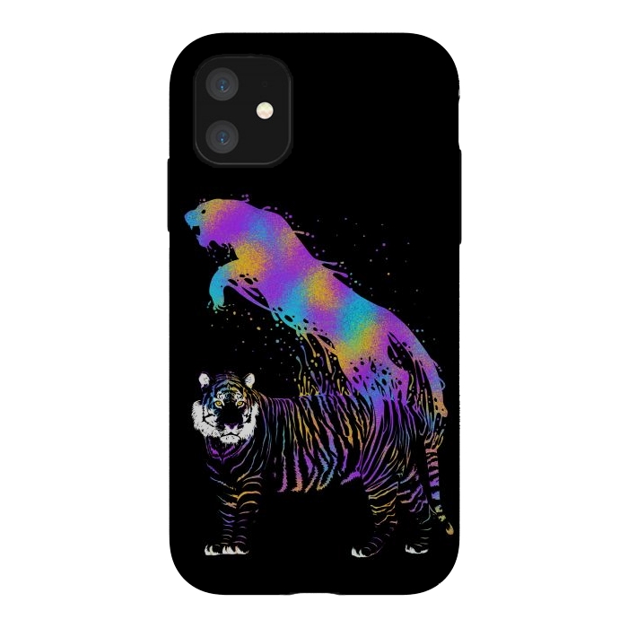 iPhone 11 StrongFit Tiger ink colorful by Alberto