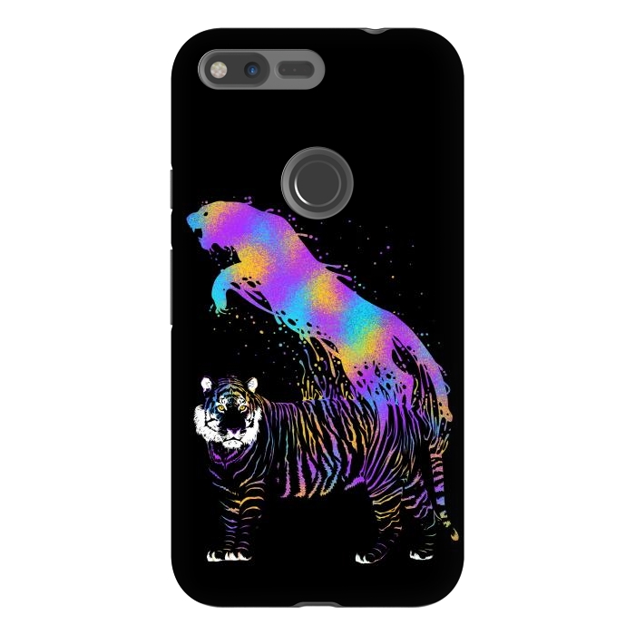 Pixel XL StrongFit Tiger ink colorful by Alberto