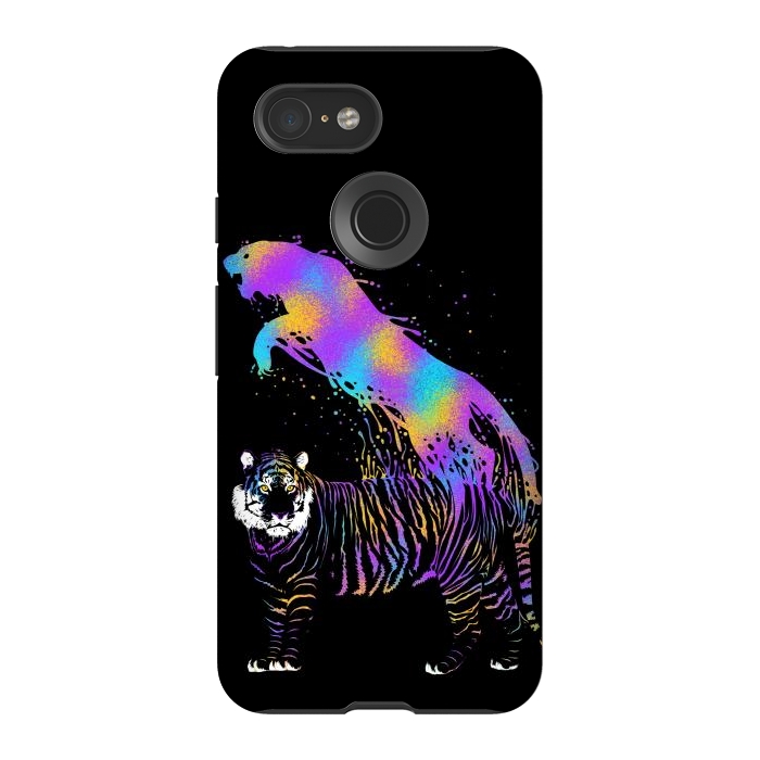 Pixel 3 StrongFit Tiger ink colorful by Alberto