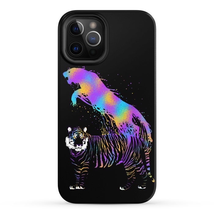 iPhone 12 Pro StrongFit Tiger ink colorful by Alberto