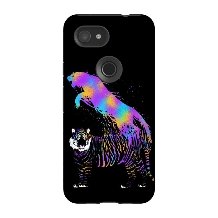 Pixel 3A StrongFit Tiger ink colorful by Alberto