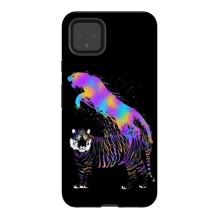 Pixel 4XL StrongFit Tiger ink colorful by Alberto