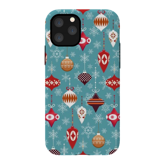 iPhone 11 Pro StrongFit Colorful decorated Christmas ornaments by Oana 