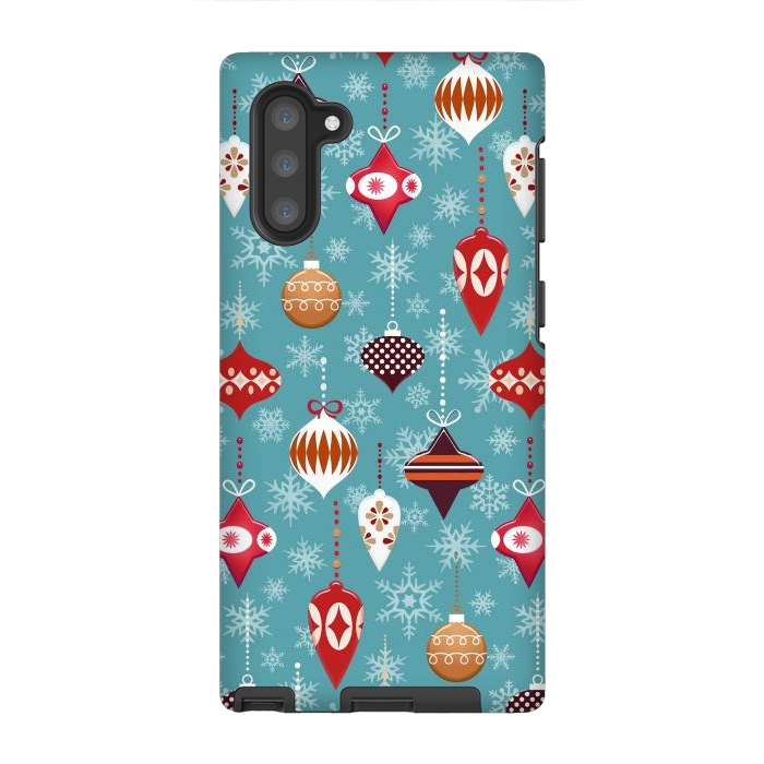 Galaxy Note 10 StrongFit Colorful decorated Christmas ornaments by Oana 
