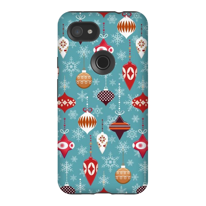 Pixel 3AXL StrongFit Colorful decorated Christmas ornaments by Oana 