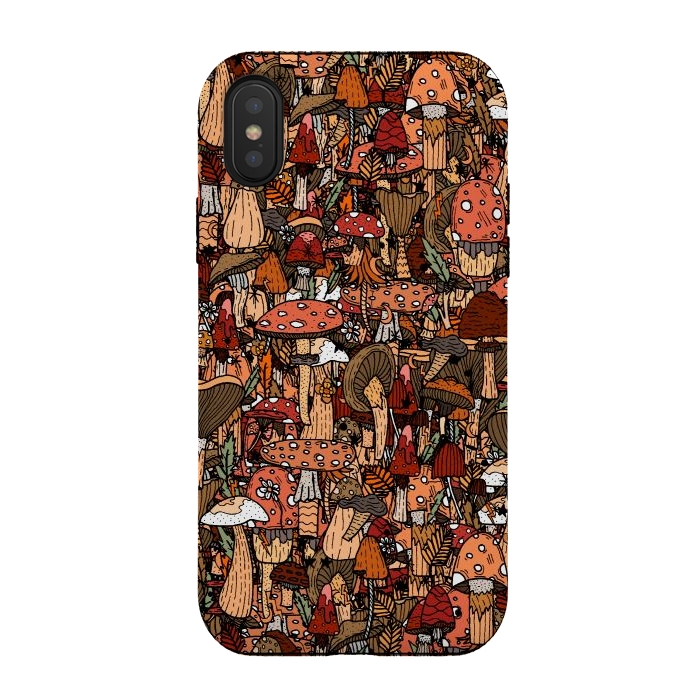 iPhone Xs / X StrongFit Autumnal Mushrooms by Steve Wade (Swade)