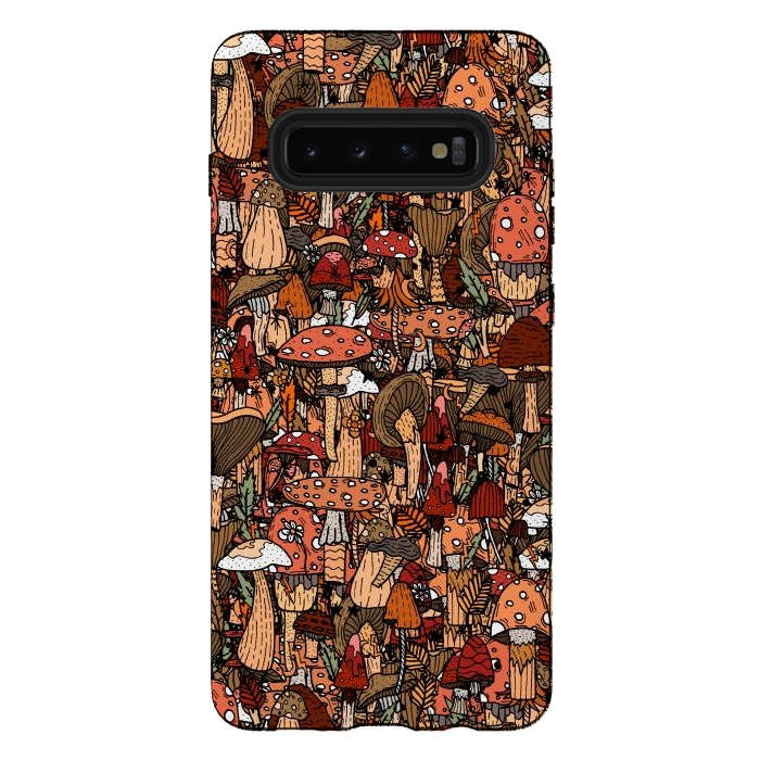 Galaxy S10 plus StrongFit Autumnal Mushrooms by Steve Wade (Swade)