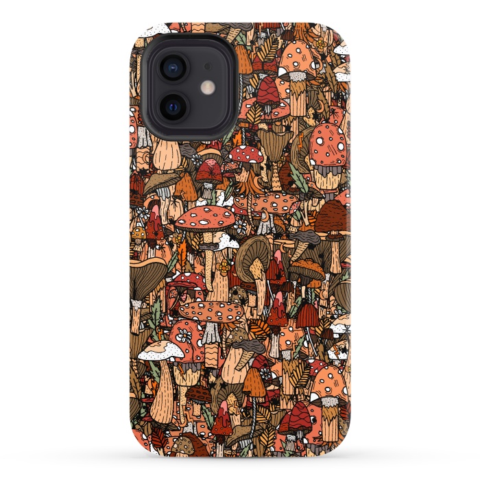 iPhone 12 StrongFit Autumnal Mushrooms by Steve Wade (Swade)