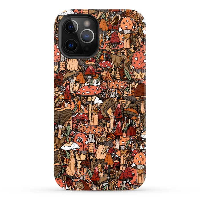 iPhone 12 Pro Max StrongFit Autumnal Mushrooms by Steve Wade (Swade)
