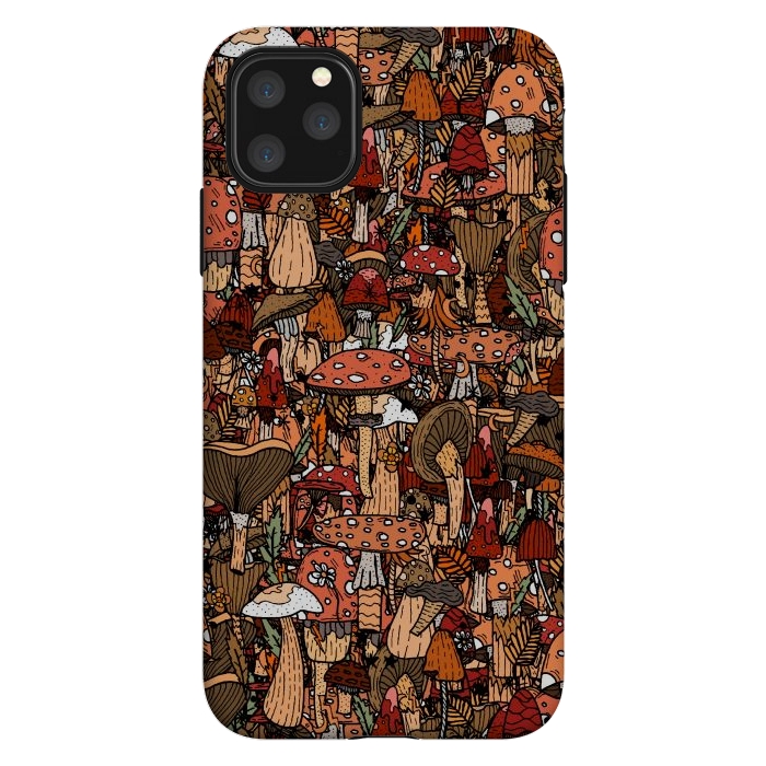 iPhone 11 Pro Max StrongFit Autumnal Mushrooms by Steve Wade (Swade)
