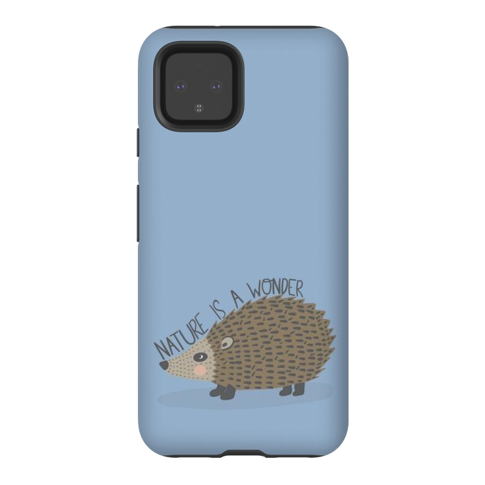 Pixel 4 StrongFit Nature is a Wonder Hedgehog  by Edith May