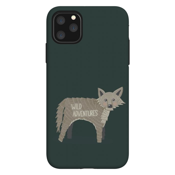 iPhone 11 Pro Max StrongFit Wild Adventures Wolf  by Edith May