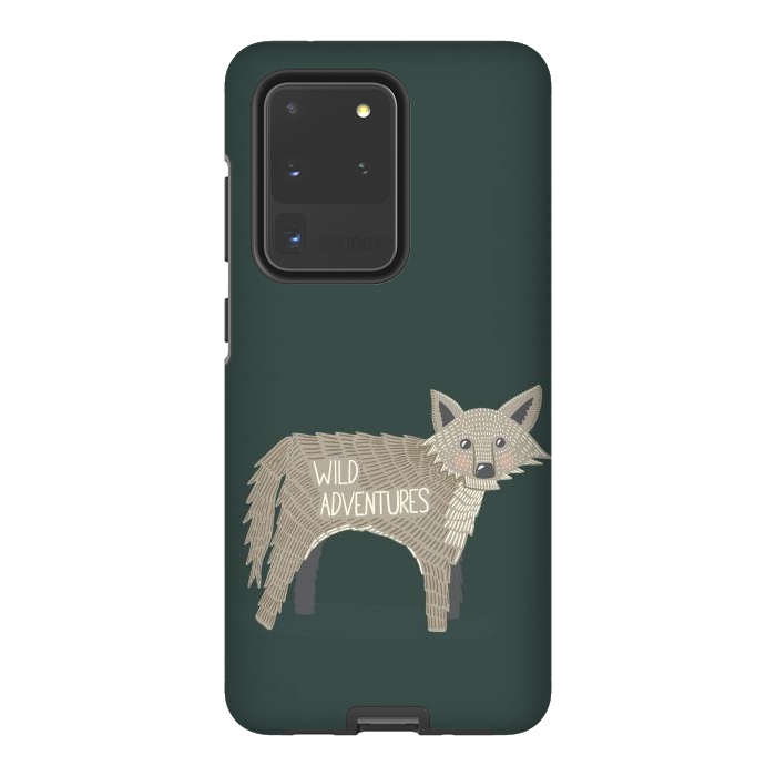 Galaxy S20 Ultra StrongFit Wild Adventures Wolf  by Edith May