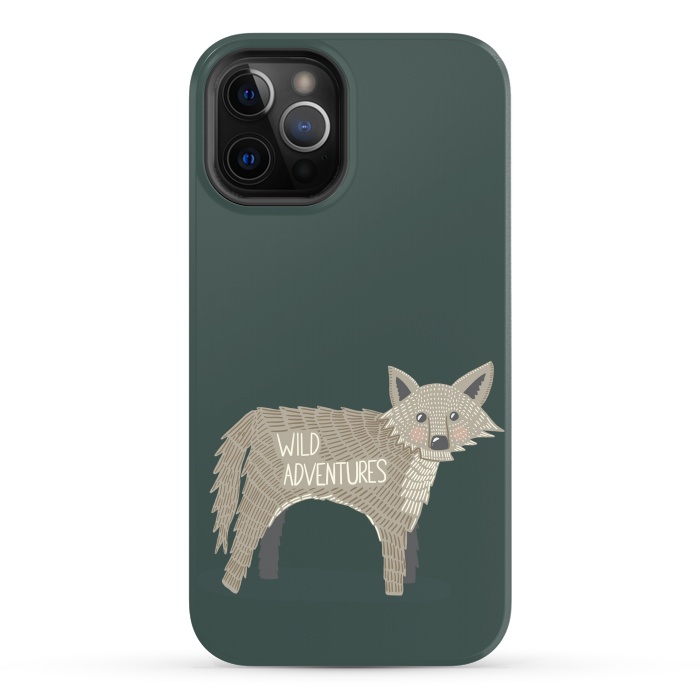 iPhone 12 Pro Max StrongFit Wild Adventures Wolf  by Edith May