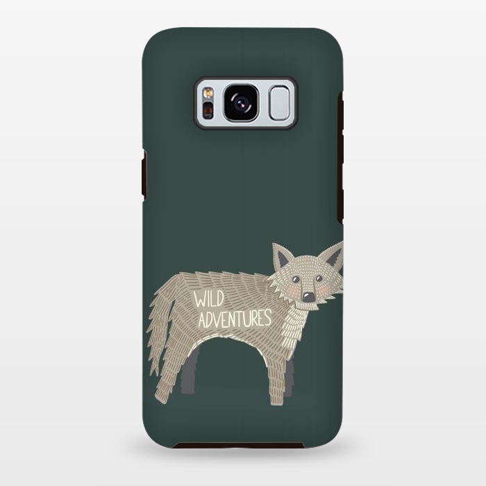 Galaxy S8 plus StrongFit Wild Adventures Wolf  by Edith May
