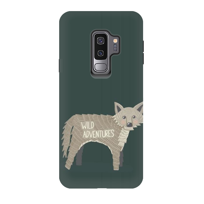 Galaxy S9 plus StrongFit Wild Adventures Wolf  by Edith May