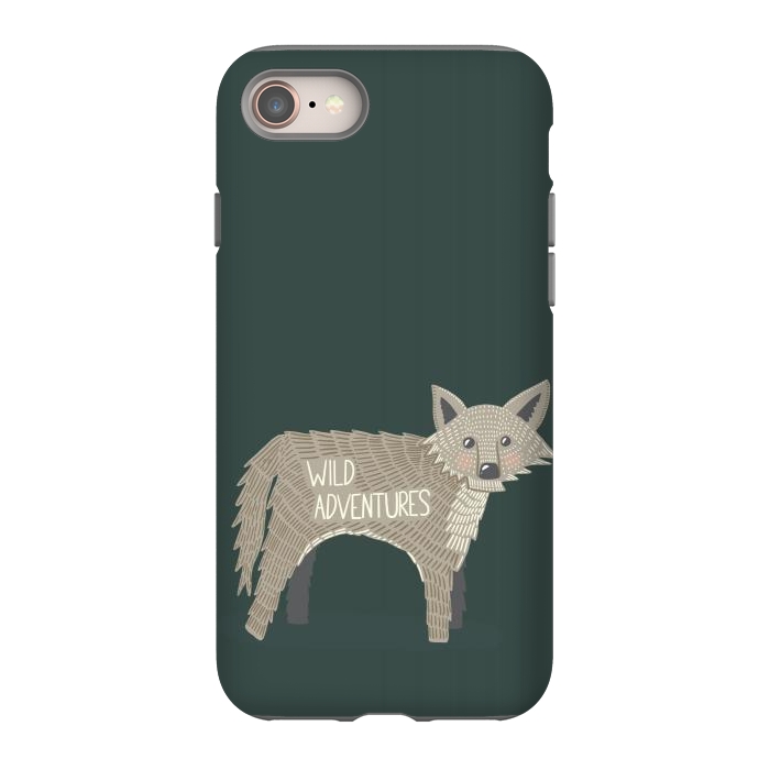 iPhone 8 StrongFit Wild Adventures Wolf  by Edith May
