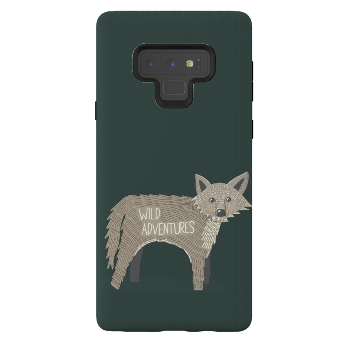 Galaxy Note 9 StrongFit Wild Adventures Wolf  by Edith May