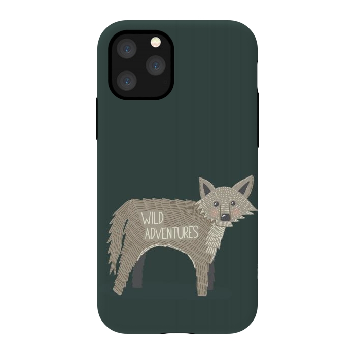 iPhone 11 Pro StrongFit Wild Adventures Wolf  by Edith May