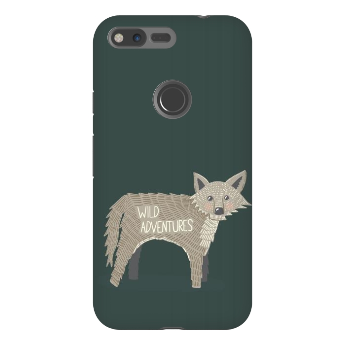 Pixel XL StrongFit Wild Adventures Wolf  by Edith May