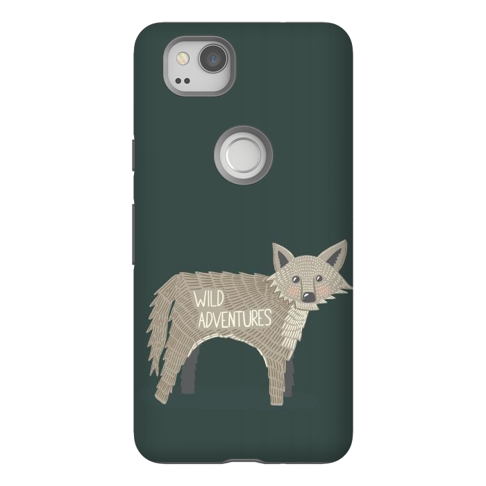 Pixel 2 StrongFit Wild Adventures Wolf  by Edith May