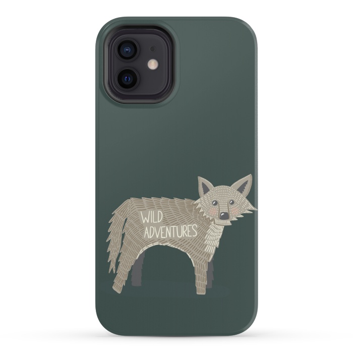 iPhone 12 mini StrongFit Wild Adventures Wolf  by Edith May