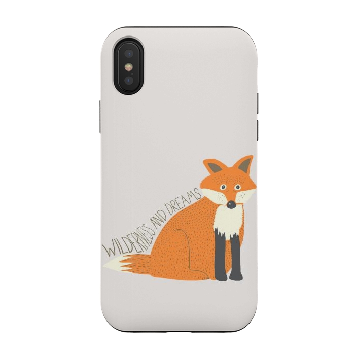 iPhone Xs / X StrongFit Wilderness and Dreams Fox by Edith May