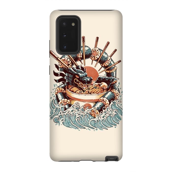 Galaxy Note 20 StrongFit Dragon Sushi Ramen by Ilustrata