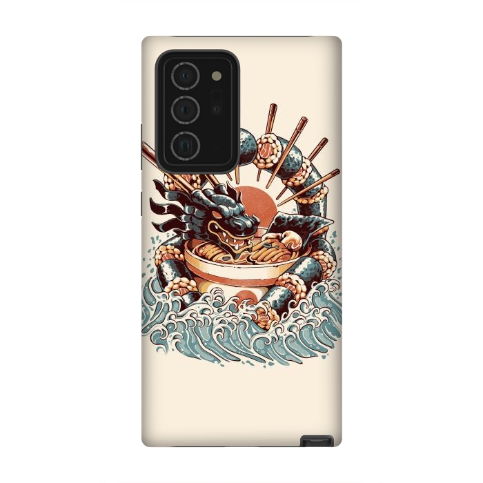 Galaxy Note 20 Ultra StrongFit Dragon Sushi Ramen por Ilustrata