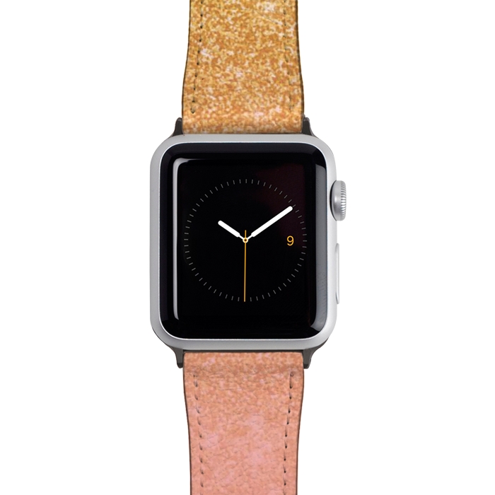 Watch 42mm / 44mm Strap PU leather Girly Gold and Pink Glitter Ombre Gradient by Julie Erin Designs