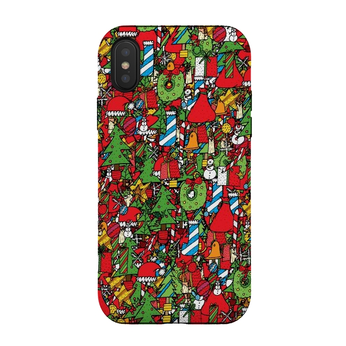 iPhone Xs / X StrongFit The festive pattern by Steve Wade (Swade)