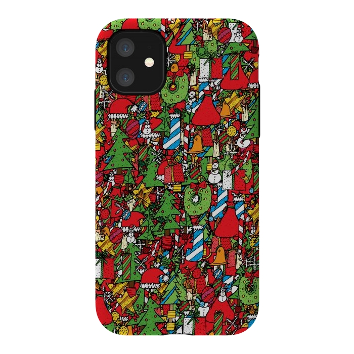 iPhone 11 StrongFit The festive pattern by Steve Wade (Swade)