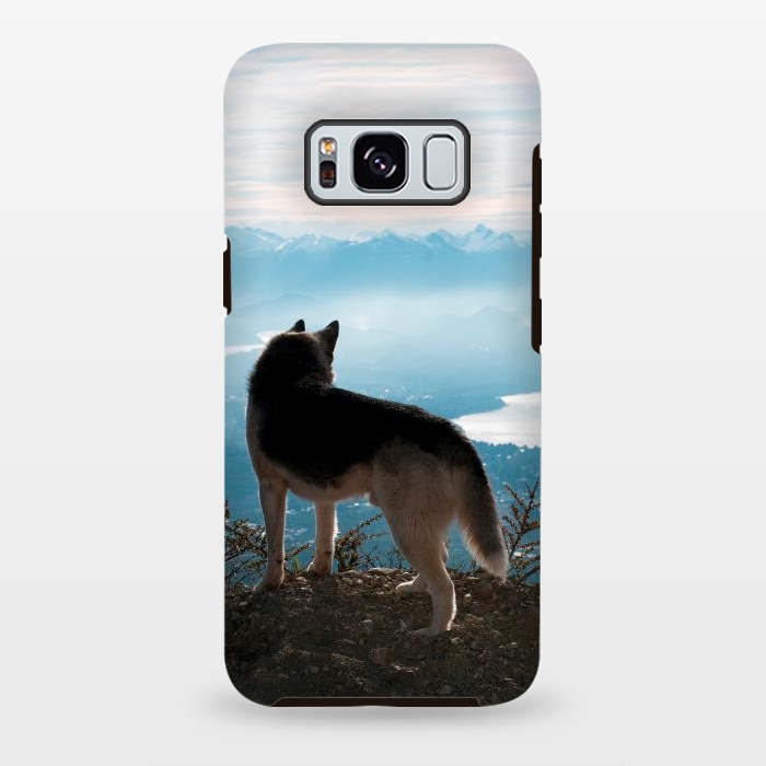 Galaxy S8 plus StrongFit Wanderlust dog by Laura Nagel